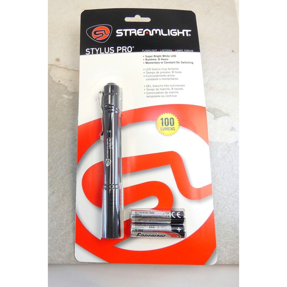 Streamlight Stylus Pro Flashlight w/2 (AAA Batteries) 100 Lumens NEW